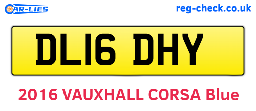 DL16DHY are the vehicle registration plates.