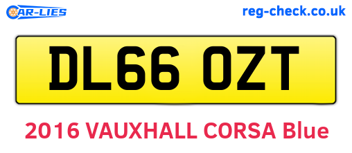 DL66OZT are the vehicle registration plates.