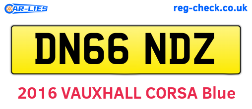 DN66NDZ are the vehicle registration plates.