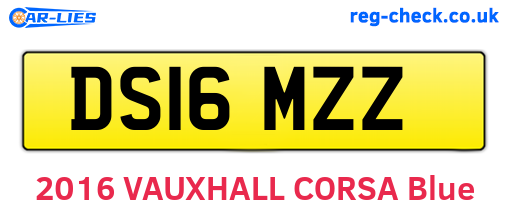 DS16MZZ are the vehicle registration plates.