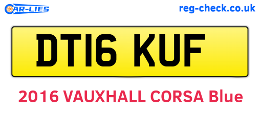 DT16KUF are the vehicle registration plates.