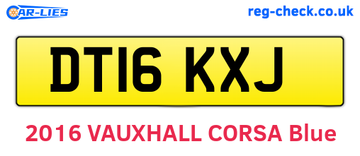 DT16KXJ are the vehicle registration plates.