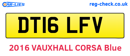 DT16LFV are the vehicle registration plates.