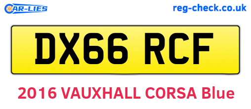 DX66RCF are the vehicle registration plates.