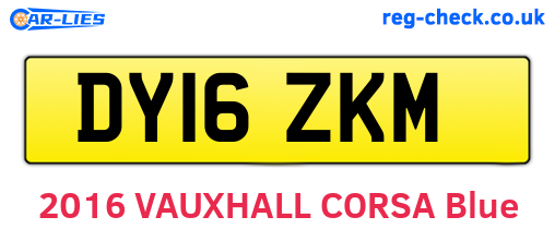 DY16ZKM are the vehicle registration plates.