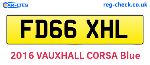 FD66XHL are the vehicle registration plates.