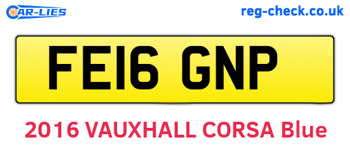 FE16GNP are the vehicle registration plates.