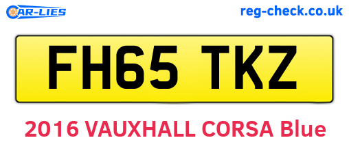 FH65TKZ are the vehicle registration plates.
