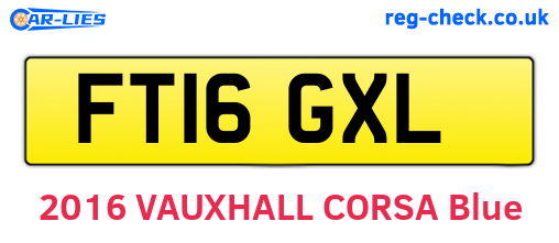 FT16GXL are the vehicle registration plates.