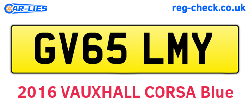 GV65LMY are the vehicle registration plates.