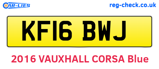 KF16BWJ are the vehicle registration plates.