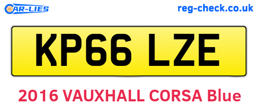 KP66LZE are the vehicle registration plates.