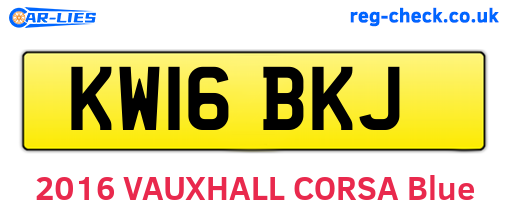 KW16BKJ are the vehicle registration plates.