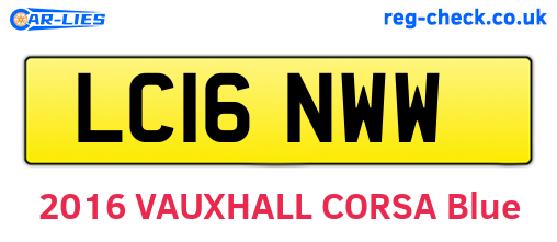 LC16NWW are the vehicle registration plates.