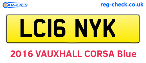 LC16NYK are the vehicle registration plates.