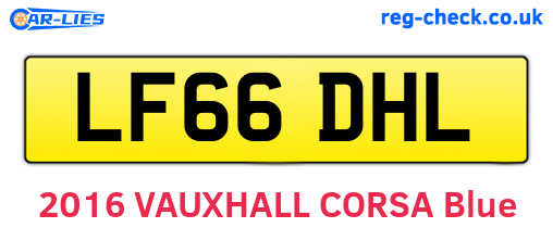 LF66DHL are the vehicle registration plates.