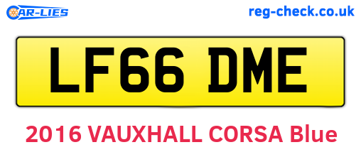 LF66DME are the vehicle registration plates.