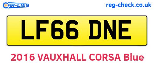 LF66DNE are the vehicle registration plates.