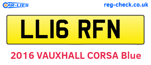 LL16RFN are the vehicle registration plates.