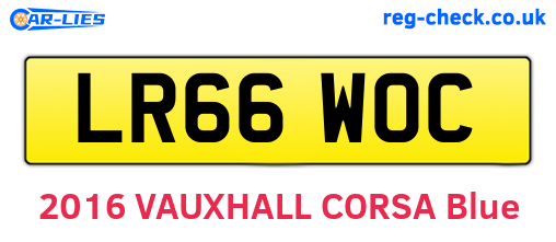 LR66WOC are the vehicle registration plates.