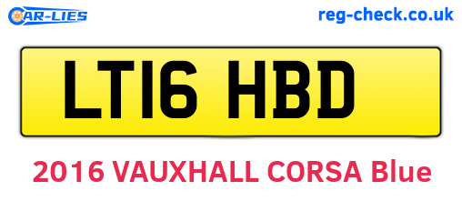 LT16HBD are the vehicle registration plates.