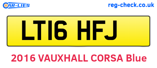 LT16HFJ are the vehicle registration plates.