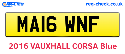 MA16WNF are the vehicle registration plates.