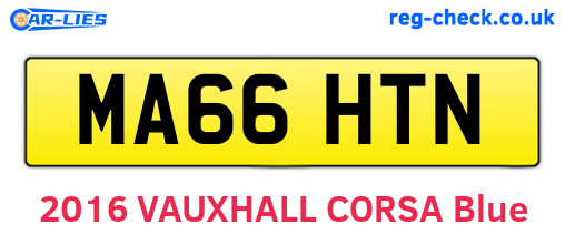 MA66HTN are the vehicle registration plates.