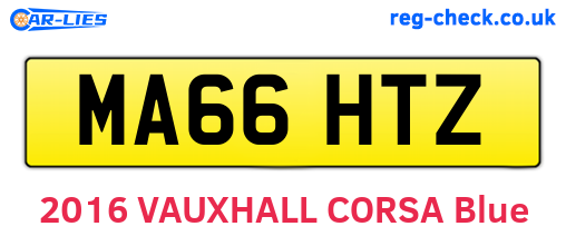 MA66HTZ are the vehicle registration plates.