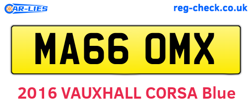 MA66OMX are the vehicle registration plates.