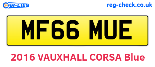 MF66MUE are the vehicle registration plates.