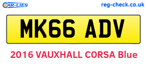 MK66ADV are the vehicle registration plates.