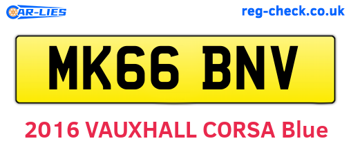 MK66BNV are the vehicle registration plates.