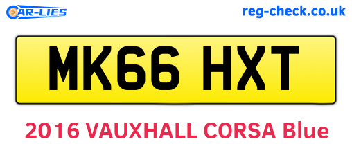 MK66HXT are the vehicle registration plates.