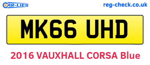 MK66UHD are the vehicle registration plates.