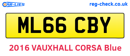 ML66CBY are the vehicle registration plates.