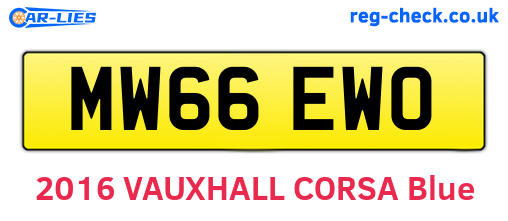 MW66EWO are the vehicle registration plates.