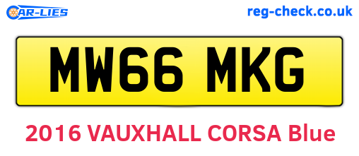 MW66MKG are the vehicle registration plates.