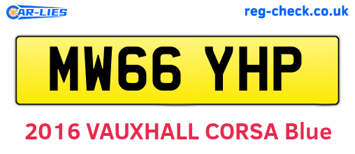 MW66YHP are the vehicle registration plates.