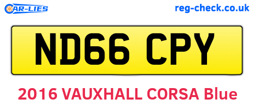 ND66CPY are the vehicle registration plates.