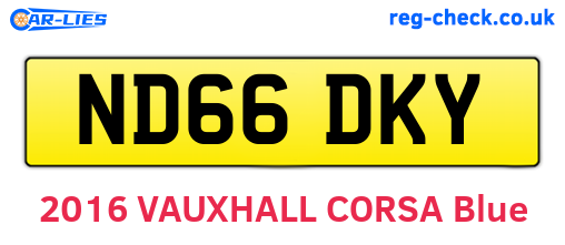 ND66DKY are the vehicle registration plates.