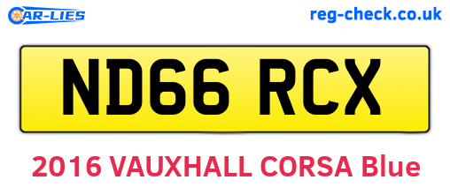 ND66RCX are the vehicle registration plates.
