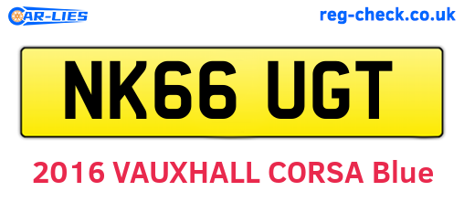 NK66UGT are the vehicle registration plates.