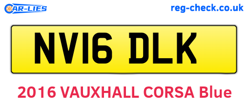 NV16DLK are the vehicle registration plates.