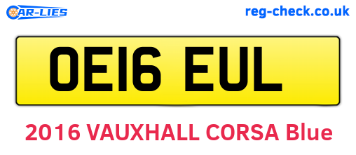 OE16EUL are the vehicle registration plates.
