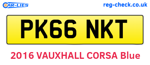 PK66NKT are the vehicle registration plates.