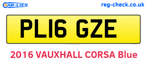 PL16GZE are the vehicle registration plates.