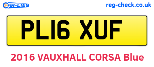 PL16XUF are the vehicle registration plates.