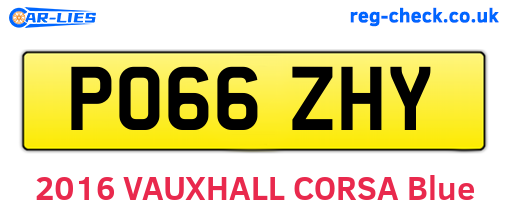 PO66ZHY are the vehicle registration plates.