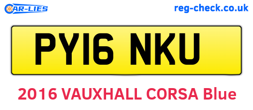 PY16NKU are the vehicle registration plates.